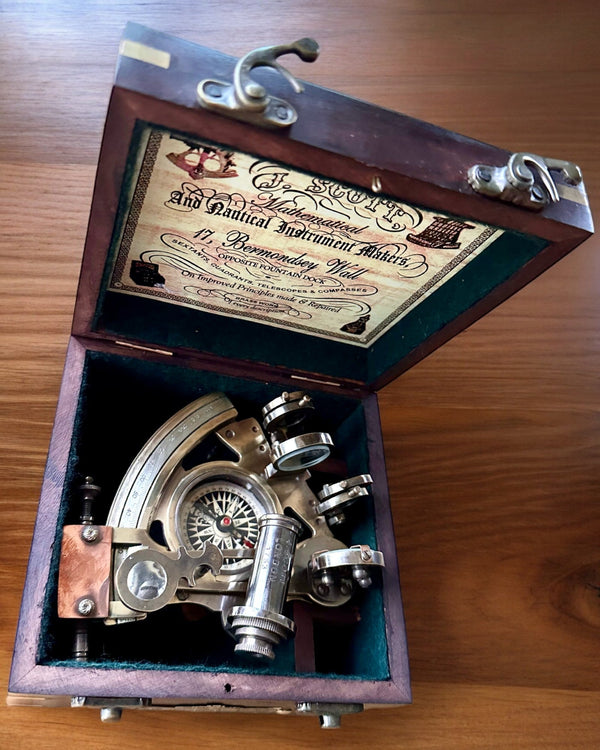 Large Wooden Box for Premium Sextant "Mariner's Legacy" with Engraving Possibility