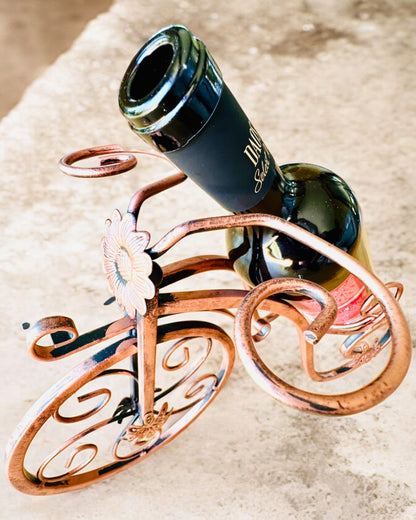 Bicycle Wine Rack "WineCycle" - personalization option with engraving for a gift