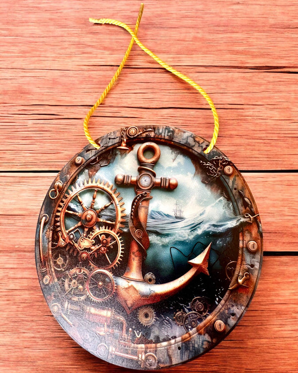 Decorative Steampunk Pendant "Nautical Gear", pendant, can be personalized with engraving