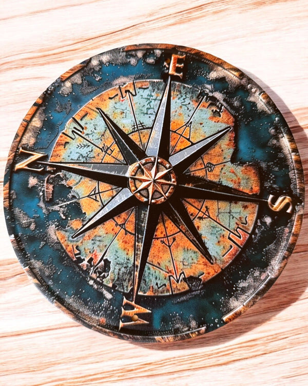 Sea Compass, decorative pendant, can be personalized with engraving