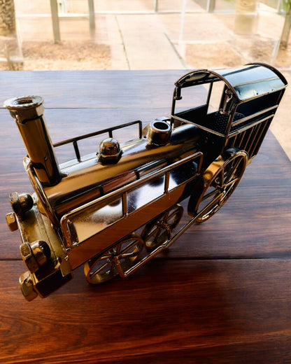 Iron locomotive "Retro Express" – decoration, model, handmade with engraving option