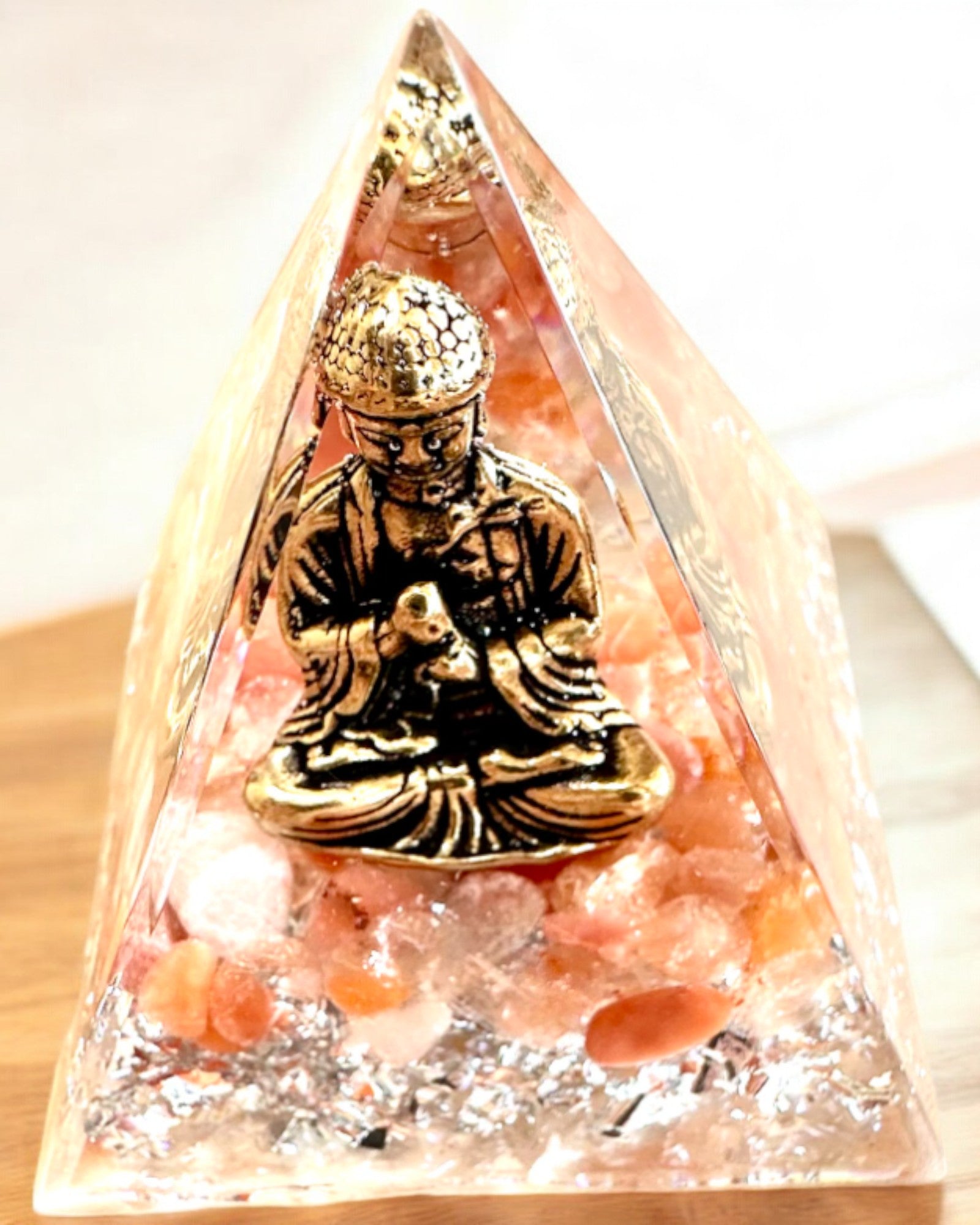 Energy Pyramid "Meditation of Peace" with Precious Stones