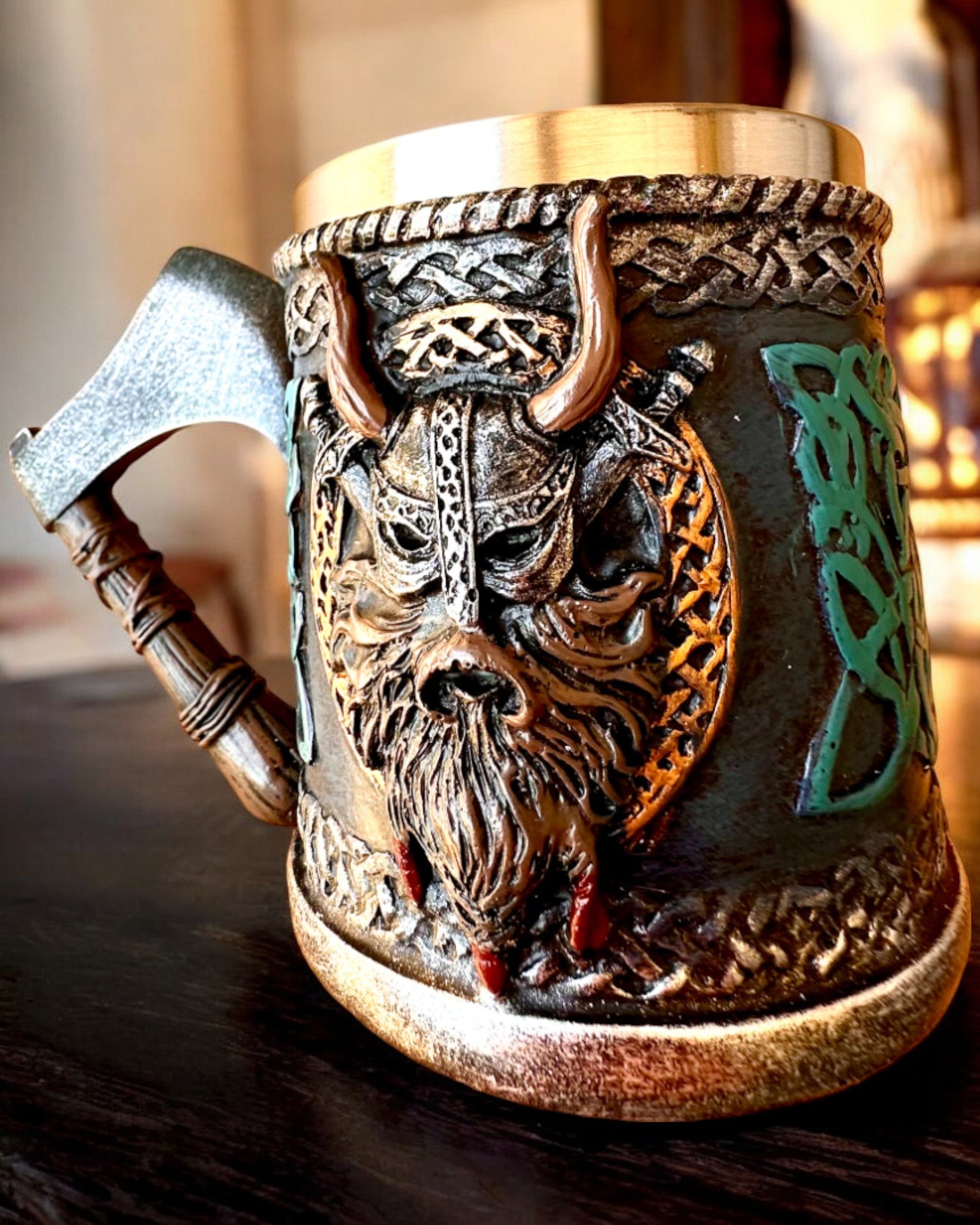 Vikinga krūze Ragnar's Horn - ar gravēšanas iespēju dāvanai, 250 ml