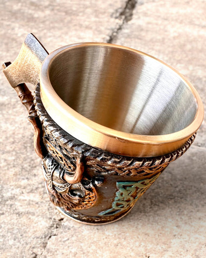 Viking Mug Ragnar's Horn - with Engraving Option for a Gift, 250 ml