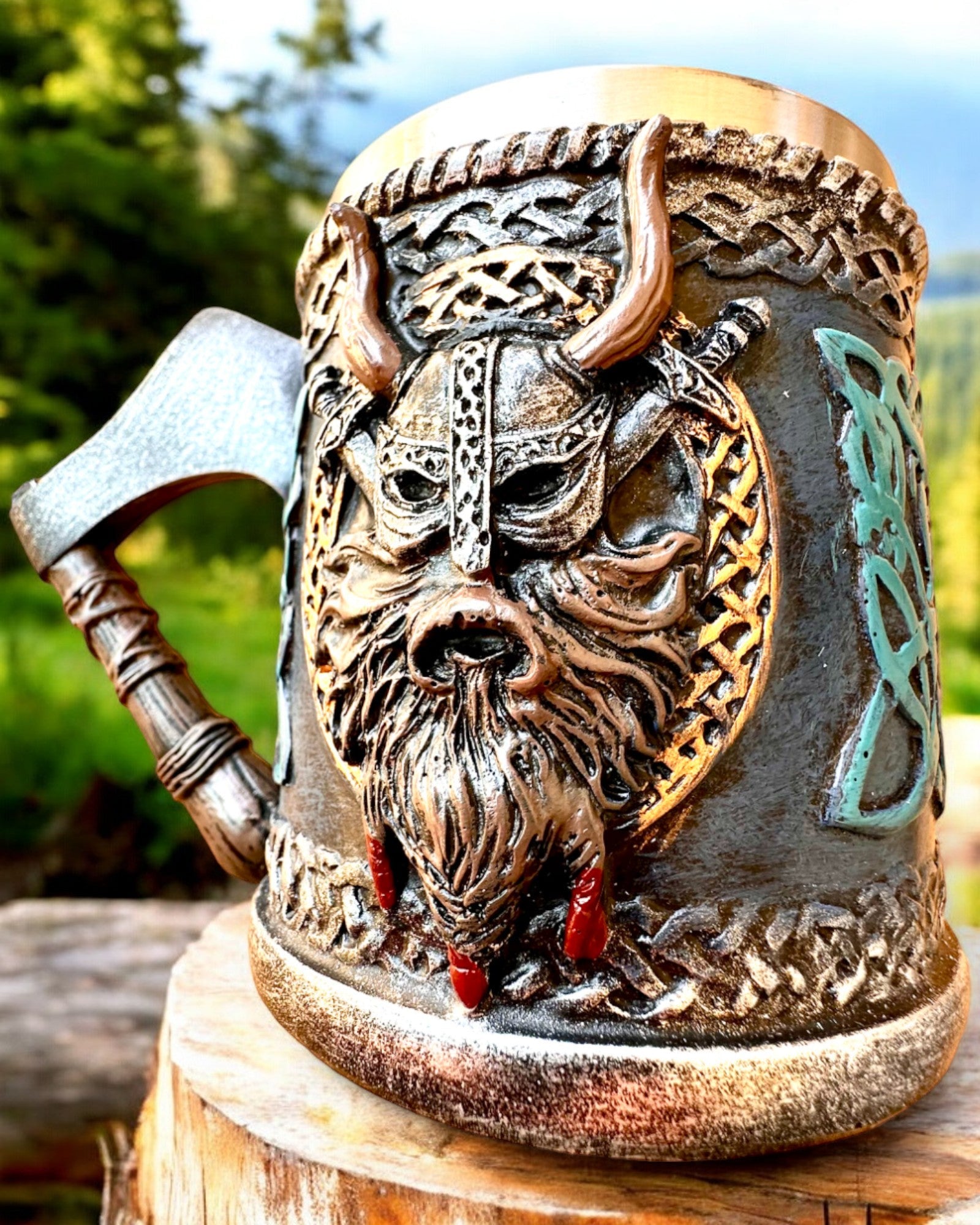 Vikinga krūze Ragnar's Horn - ar gravēšanas iespēju dāvanai, 250 ml