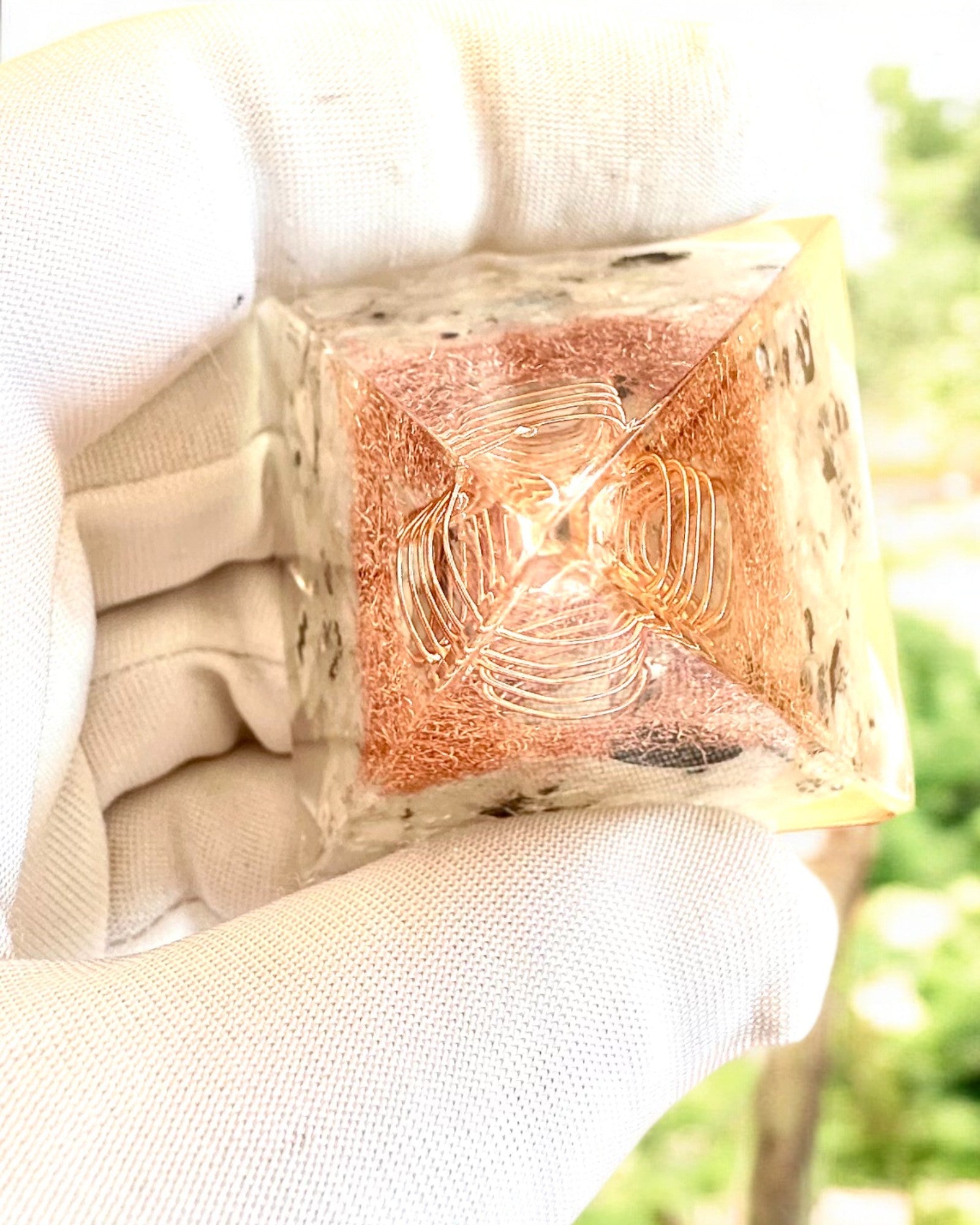 "Copper Harmony" Orgonite Energy Pyramid