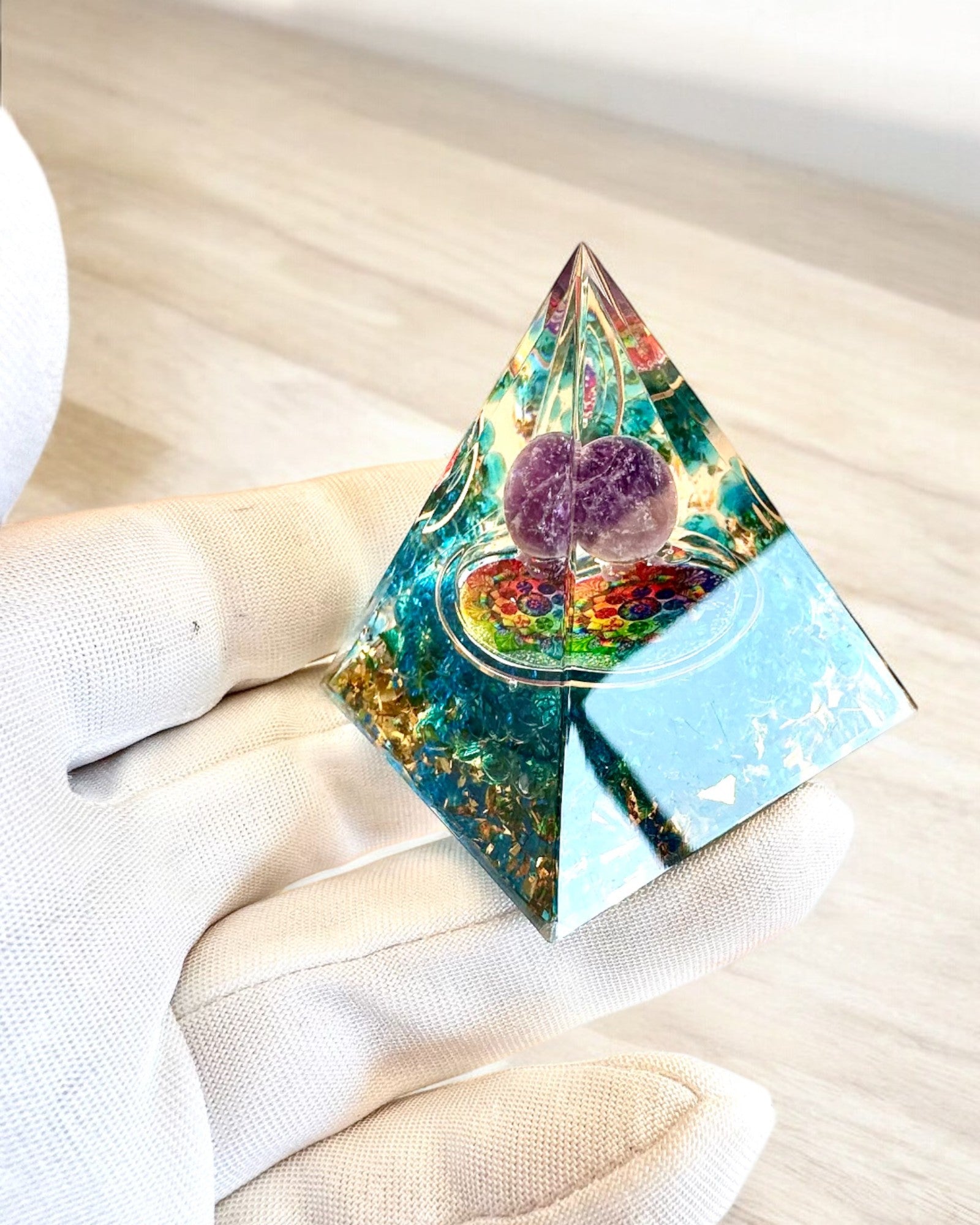 Orgonite Energy Pyramid "Mystic Aura"