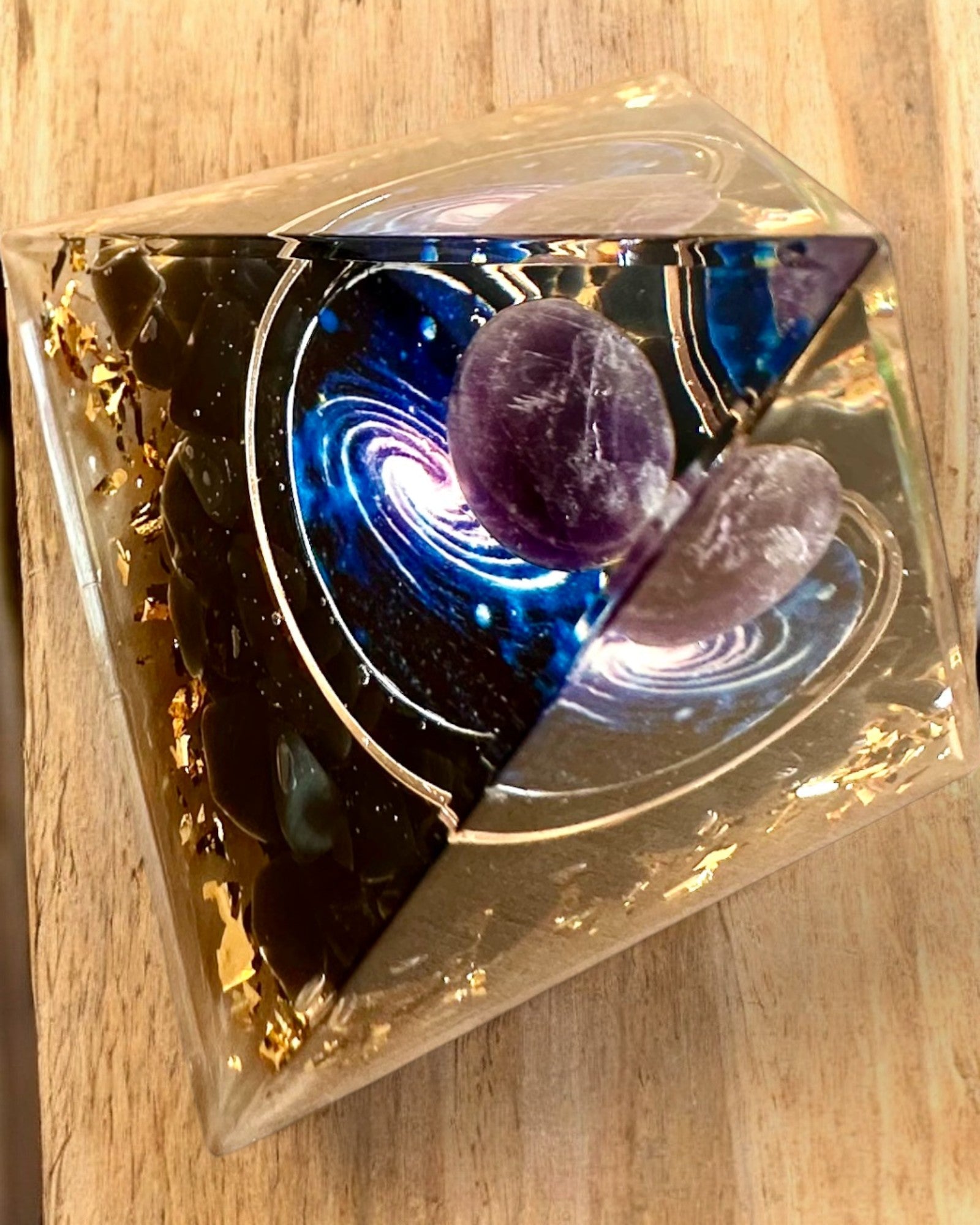 "Cosmic Pyramid" Galactic Essence Orgonite Energy Pyramid, for a gift