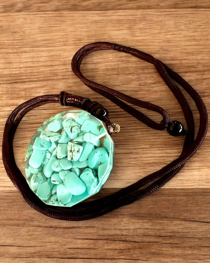 Amulet "Tree of Life" with turquoise – Your personal strength, necklace for a gift, personalization with engraving