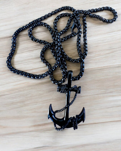 "Determination Anchor - Sea Amulet", kaklo papuošalas, galimybė personalizuoti graviravimu dovanai, 3 variantai pasirinkimui