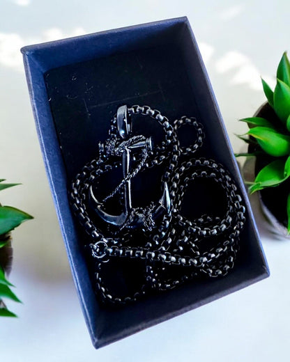 "Determination Anchor - Sea Amulet", kaklo papuošalas, galimybė personalizuoti graviravimu dovanai, 3 variantai pasirinkimui