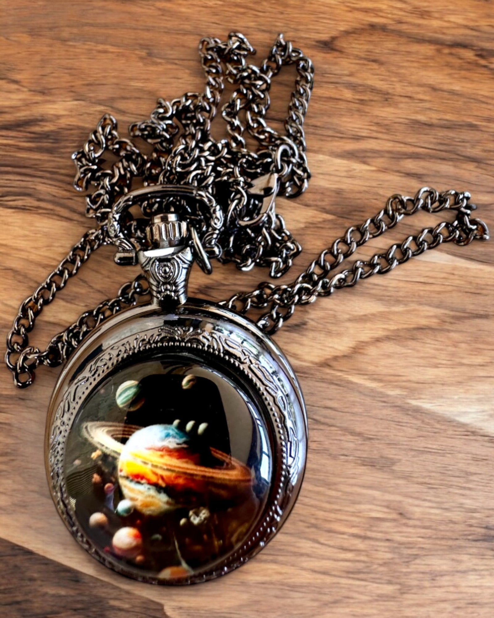 "Galactic Secret" Cosmic Pocket Watch, personalization with engraving for a gift