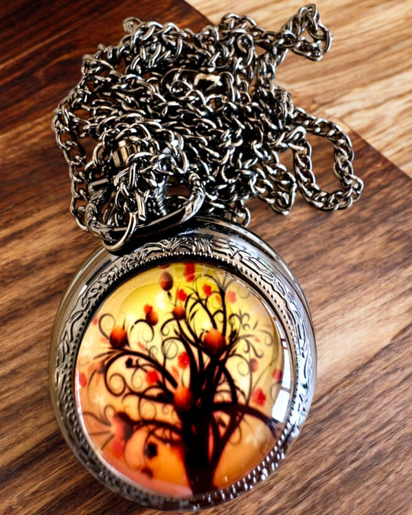 Pocket Watch "Tree of Life" with Engraving Possibility as a Gift