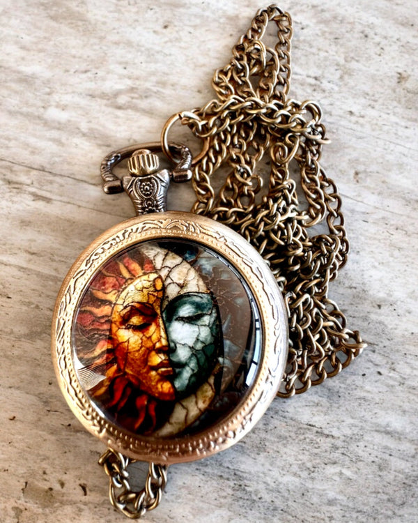 Elegant pocket watch "Solar Luminance" with the possibility of engraving as a gift