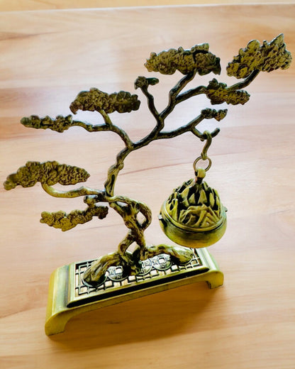 Elegantni Metalni Držač Za Tamjan Bonsai - mogućnost personalizacije gravurom za poklon