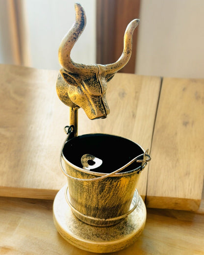 Stylish Metal Ashtray "Rustic Charm" 19-23 cm in height, 8 variants to choose from, engraving on request