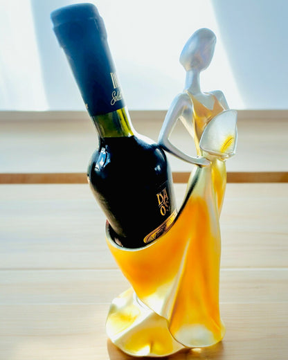 Elegant Bottle Stand - Lady Statue - personalization with engraving, 2 variants to choose from