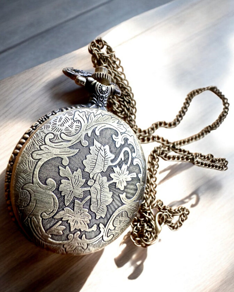 Pocket watch "Locomotive of Time" with engraving, as a gift, train motif