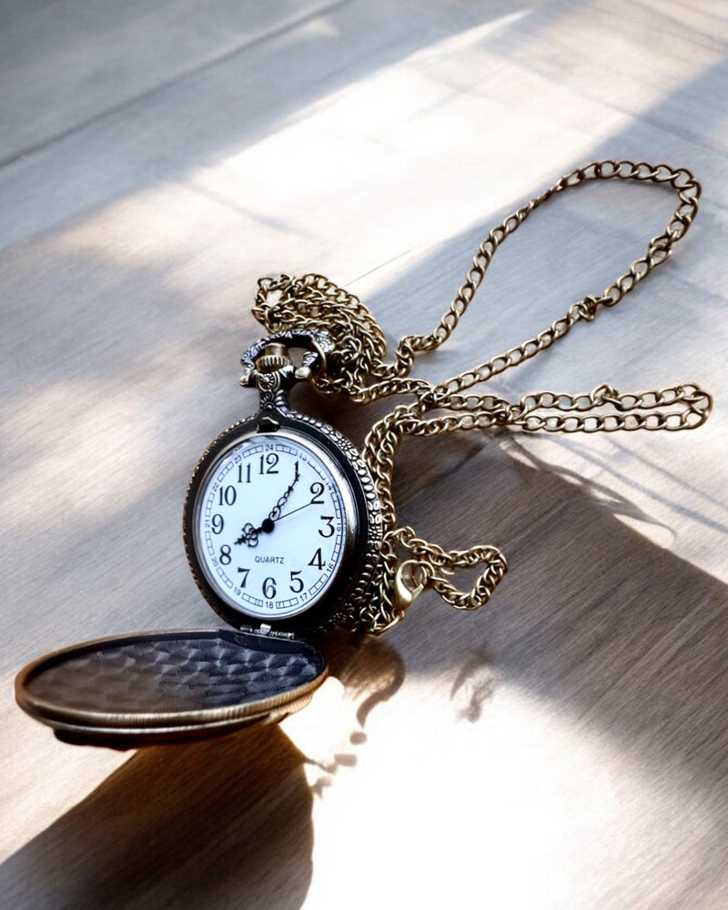 Pocket watch "Locomotive of Time" with engraving, as a gift, train motif