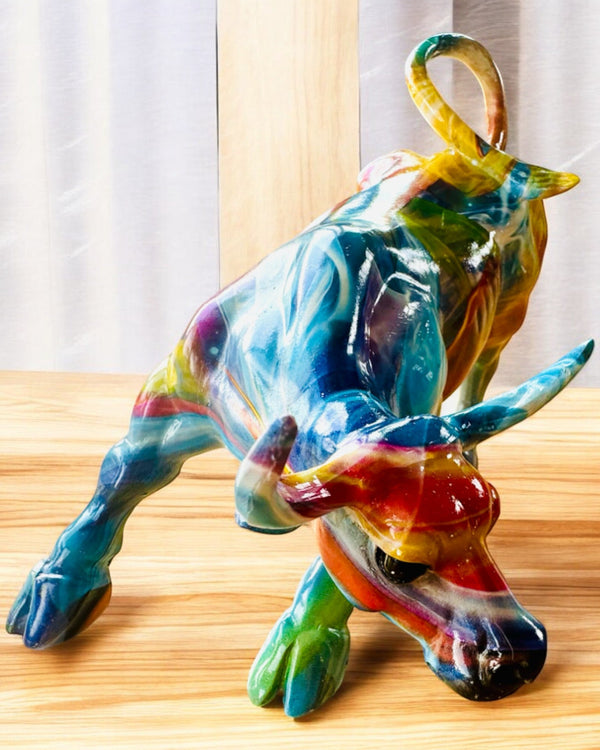 Decorative Bull Sculpture "BullArt" - Unique Art with Engraving Option - 4 color variants, for a personalized gift