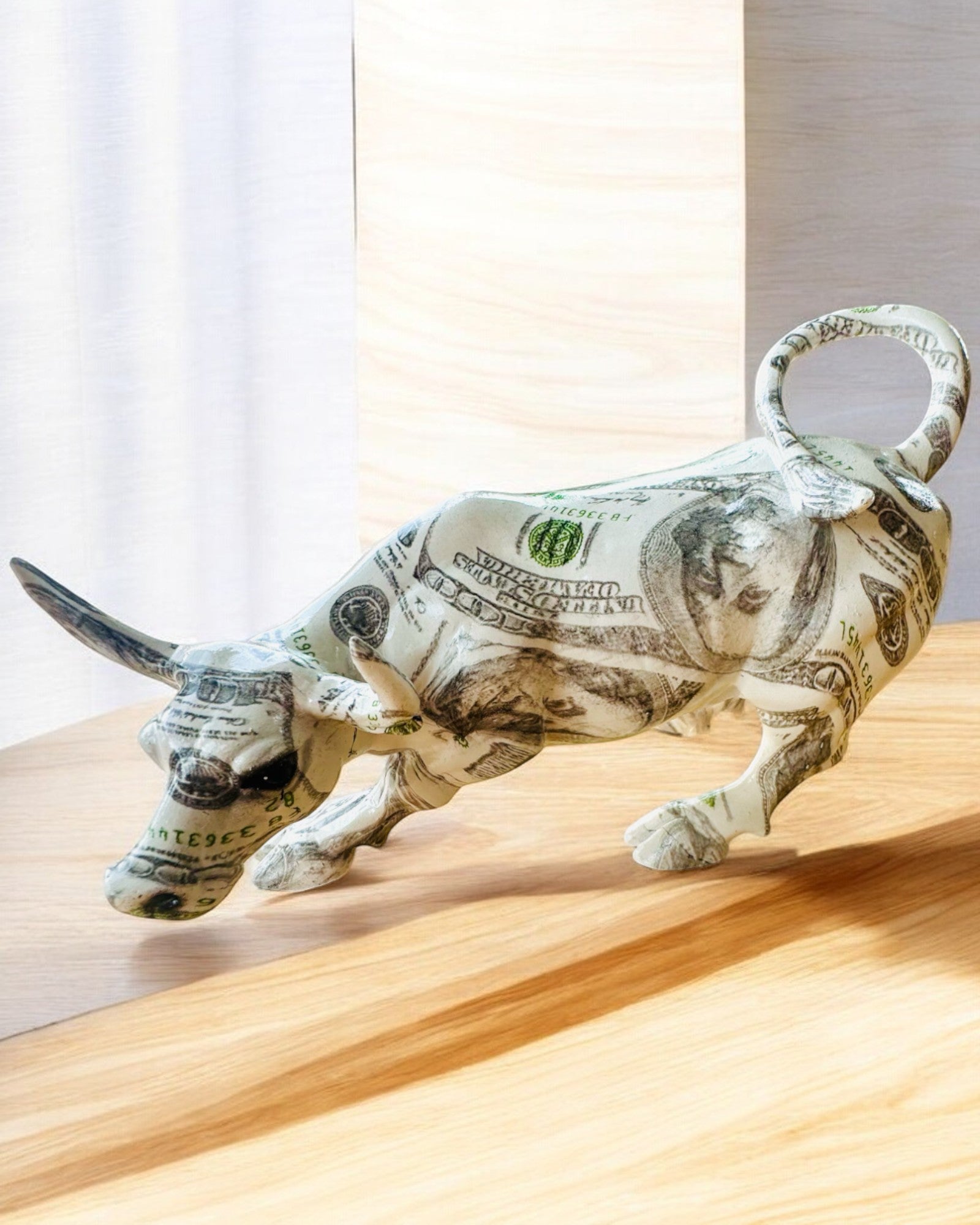 "BullArt" Decorative Bull Sculpture – Unique Art with Engraving Option - 4 color variants, for a personalized gift