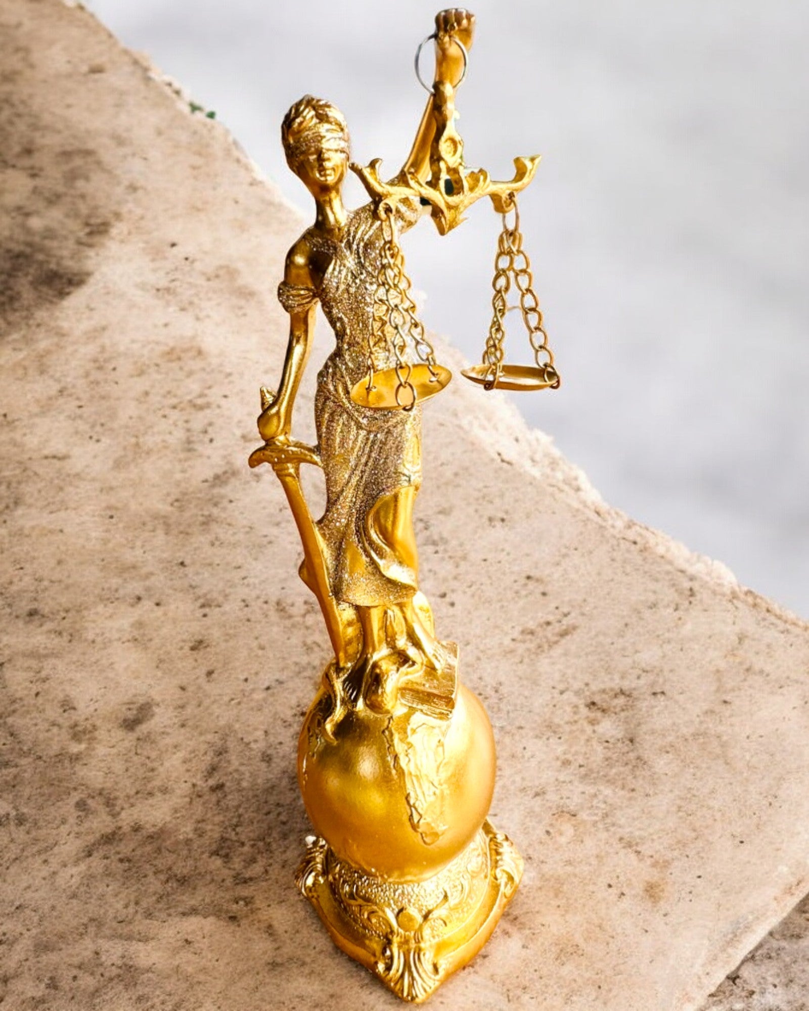 Goddess of Justice Figurine – Artistic Shelf Decoration, Resin Craft, personalization with engraving