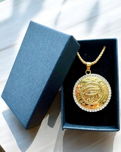 Amulet Power "Eye of Ra", personalization option with engraving for a gift