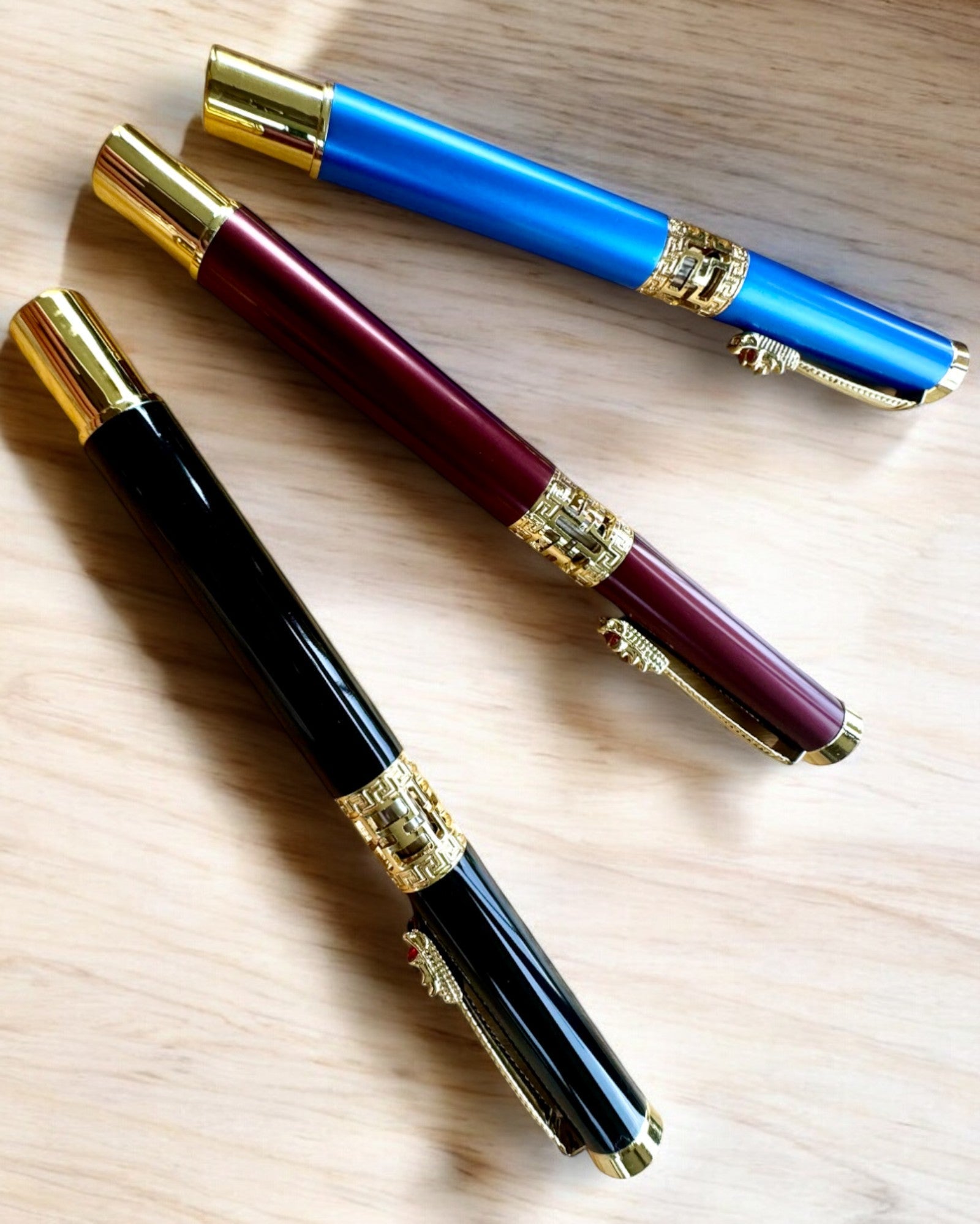 Elegant Dragon Pen, 3 color variants, personalization option with engraving for a gift