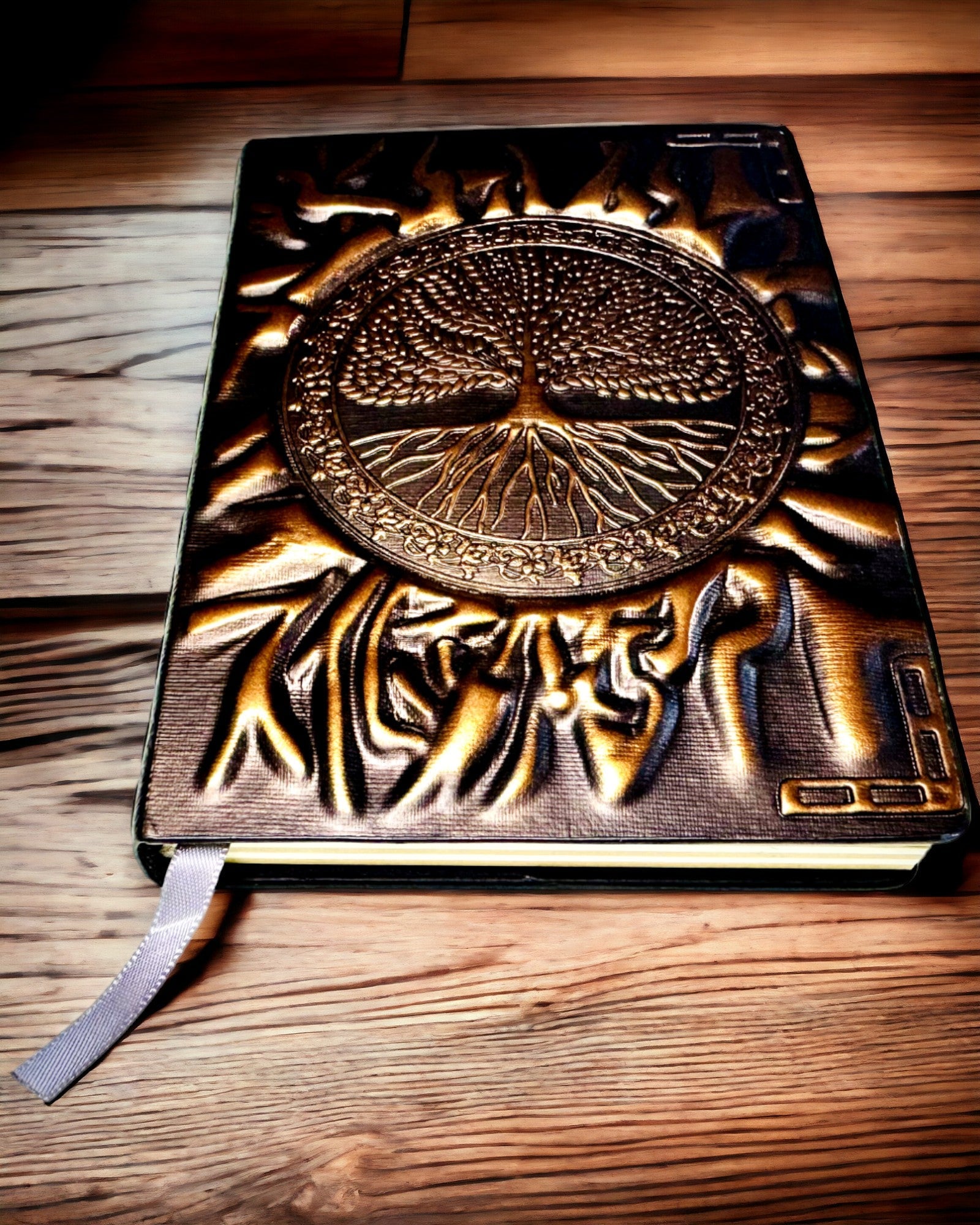 Vintage Diary "Tree of Life" A6 - Elegant Embossed Cover Made of Artificial Leather, 100 Pages