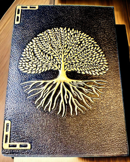 Vintage Diary "Tree of Life" A6 - Elegant Embossed Cover Made of Artificial Leather, 100 Pages