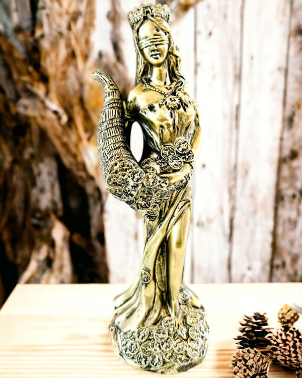 "Goddess of Abundance Statue" - Decorative Resin Statue of Fortune for Home and Office