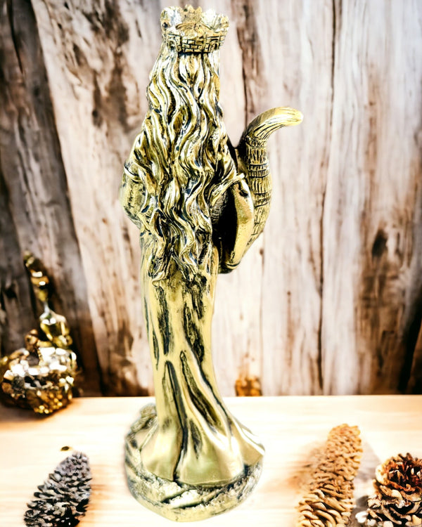 "Goddess of Abundance Statue" - Decorative Resin Statue of Fortune for Home and Office