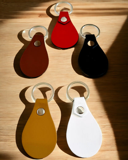 PU Leather Keychain with Personalization Option for Engraving - Available in 5 Colors