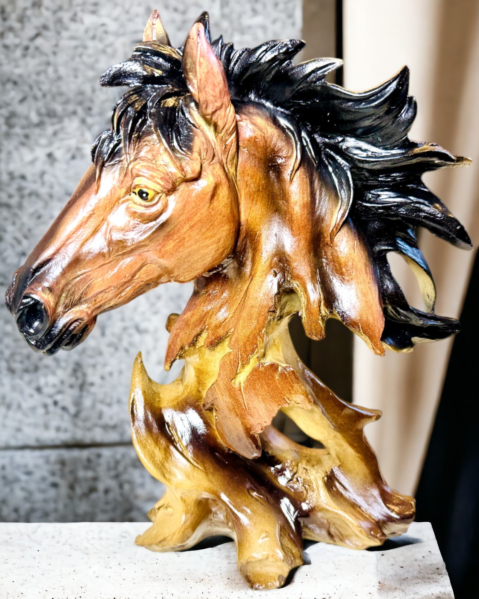 Abstract Resin Horse Sculpture