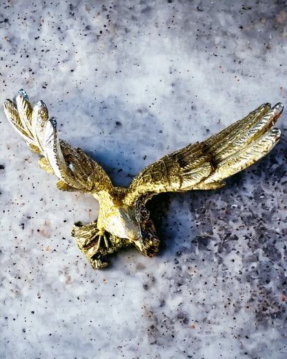 "Golden Eagle" Figurine with Personalization Option - Resin Decoration