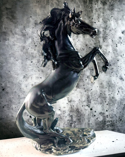 Black Pearl - Horse Sculpture Elegance in Motion - Engraving Option