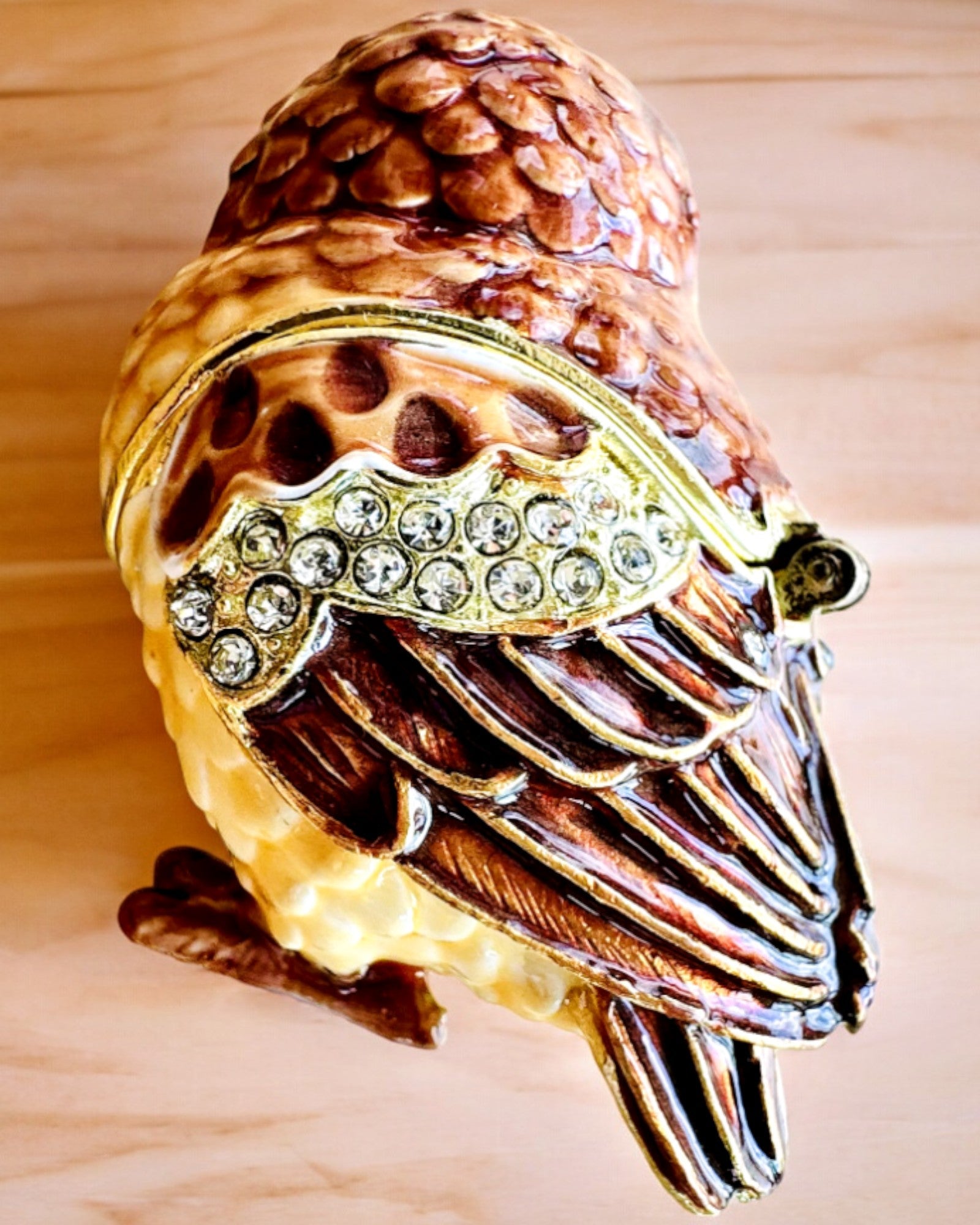 Charming Owl with Crystals - Jewelry Box with personalization option for engraving, gift