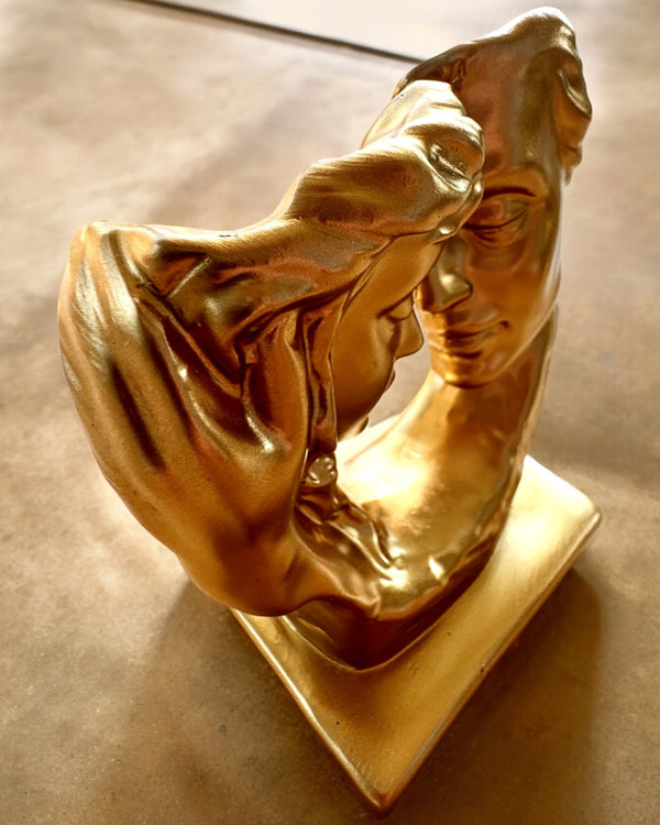 Figurine "Golden Connection" - 13.5 cm high, Decorative with Engraving Option