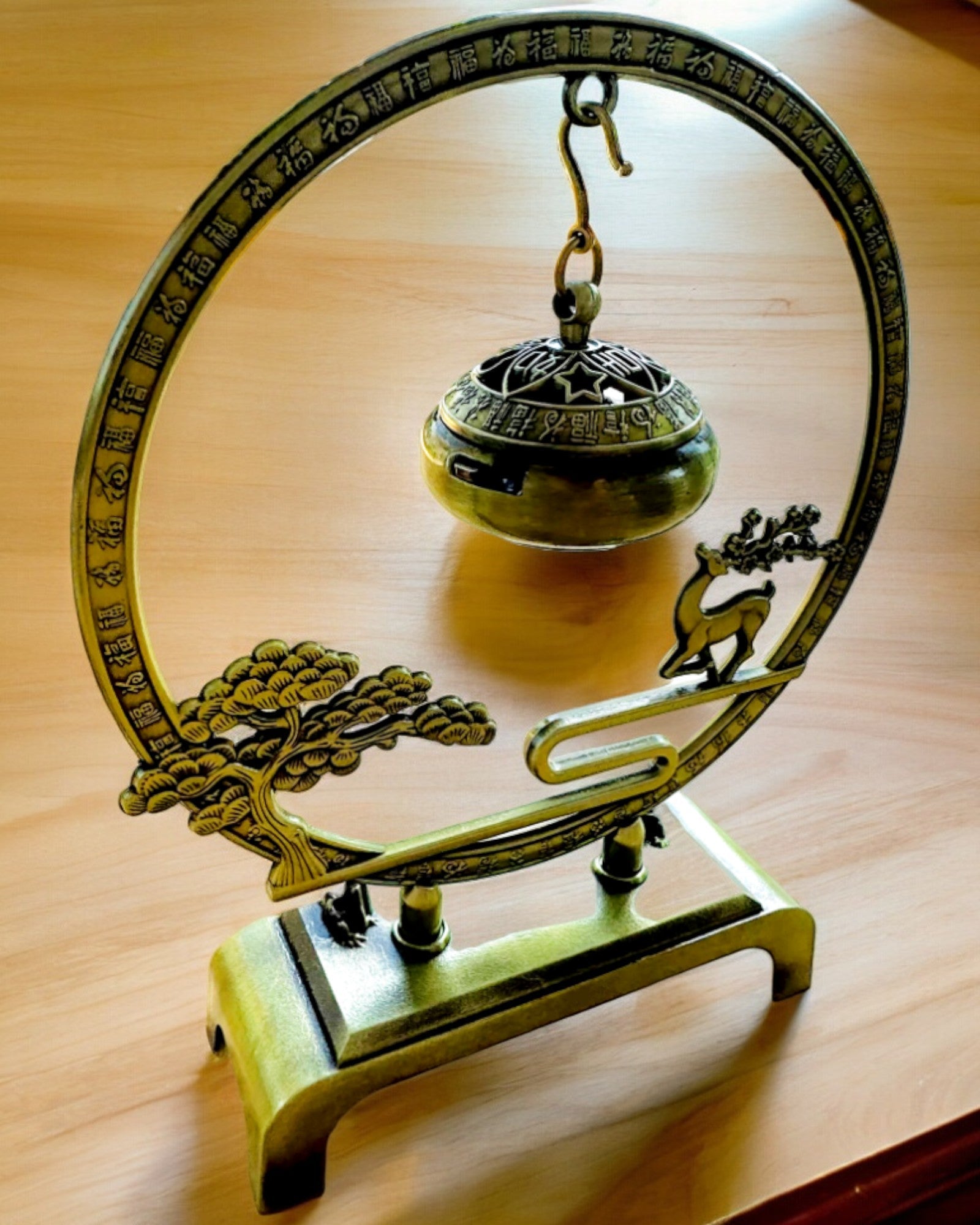 Elegant Metal Incense Holder "Great Calm" - personalization option with engraving