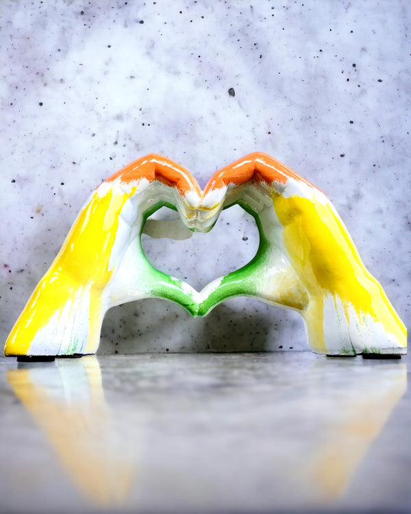 Colorful Spatial Heart - Decorative Resin Figurine with the possibility of personalization, as a gift