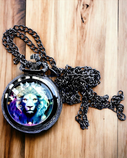 Pocket Watch "Majesty Lion" with Engraving Option