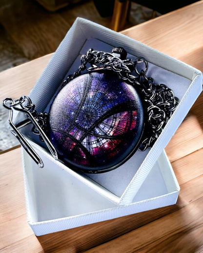 Pocket Watch "Galactic Vision" with Engraving Option, personalized gift