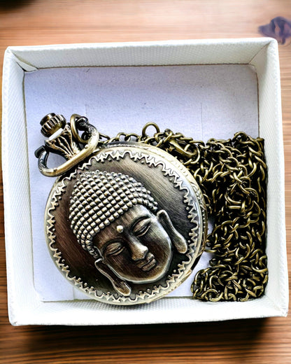 Kišeninis laikrodis "Buddha Time Elegance", galimybė personalizuoti graviravimu