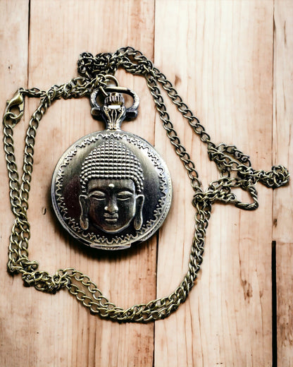 Pocket Watch "Buddha Time Elegance", personalization option with engraving