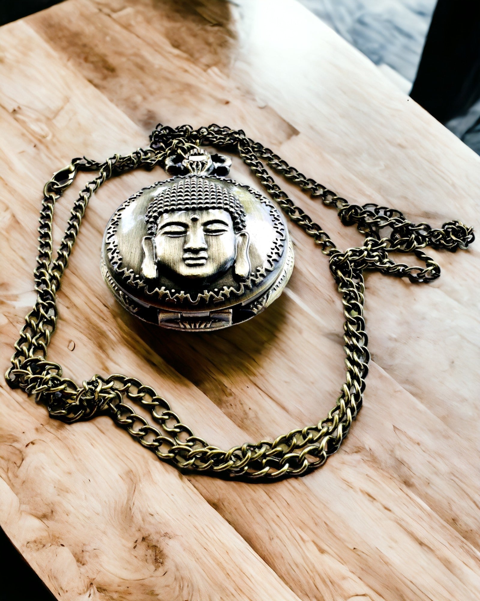 Pocket Watch "Buddha Time Elegance", personalization option with engraving