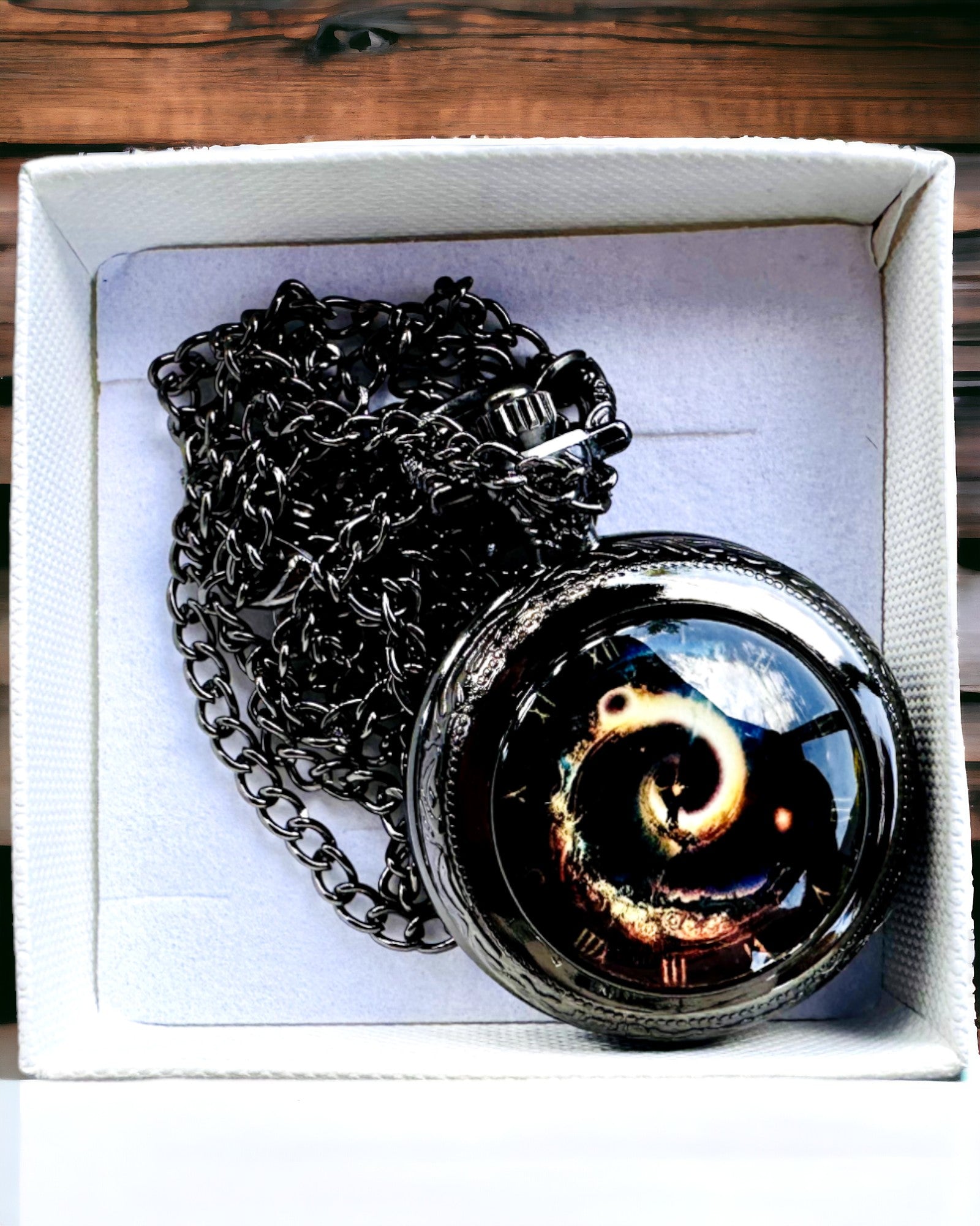 Pocket Watch "Galactic Eye" personalization with engraving