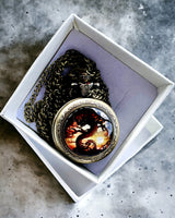 Pocket Watch "Dragon's Twilight" personalized with engraving