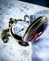 Pocket Watch "Dragon's Twilight" personalized with engraving