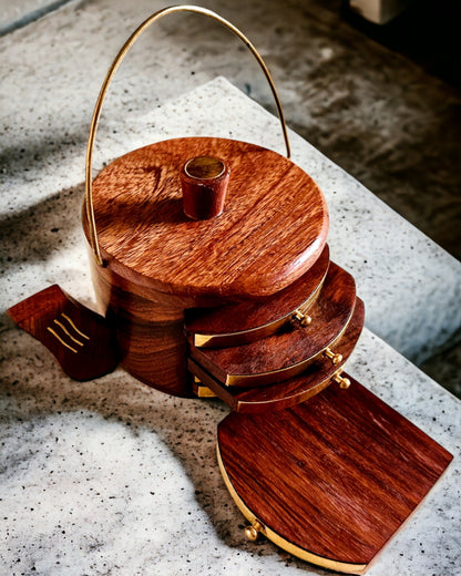 Retro Wooden "Tea Box" with Engraving Option