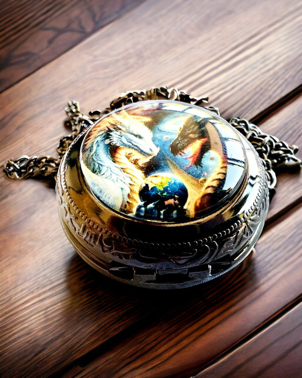 "Legendary Universe" Quartz Pocket Watch with Engraving Option